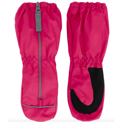Calikids - Mitaines imperméables mi-saison à revers long avec fermeture éclair - Rose Calikids - Mitaines imperméables mi-saison à revers long avec fermeture éclair - Rose
